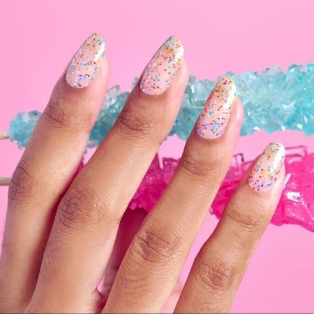 Color Street, Sugar High, transparent multicolor glitter shade! Limited Edition